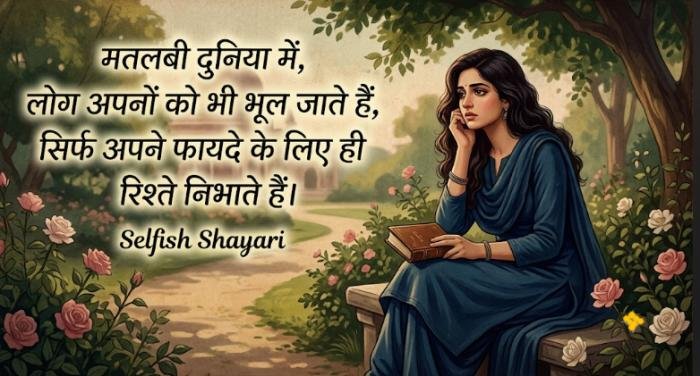 selfish shayari in hindi