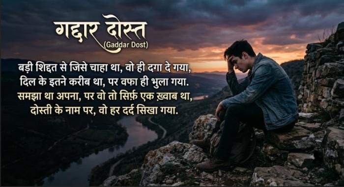 gaddar dost shayari