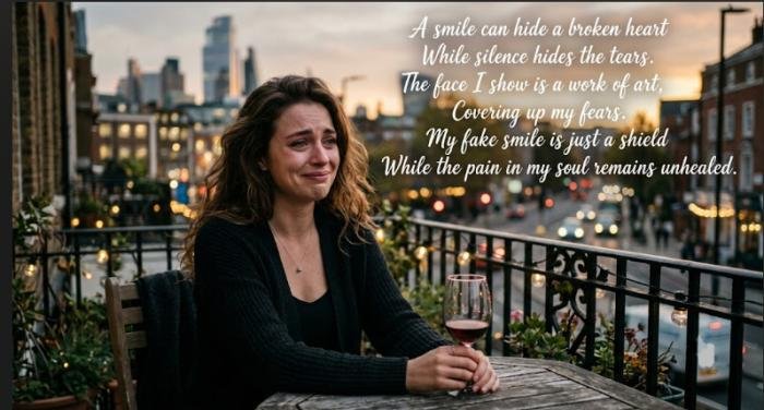 hurt fake smile shayari