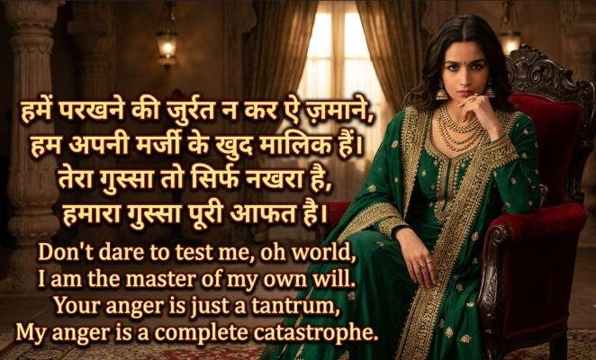 Royal Gussa Female Attitude Shayari