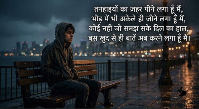 emotional alone shayari