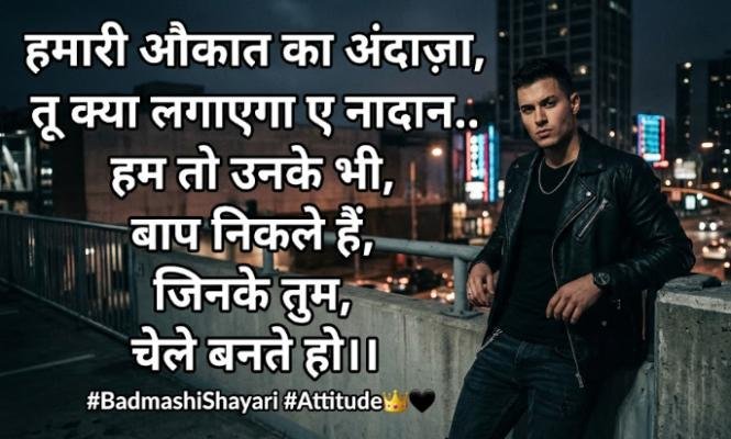 badmashi shayari in hindi
