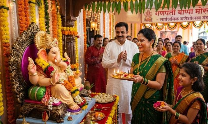 ganpati captions for instagram marathi