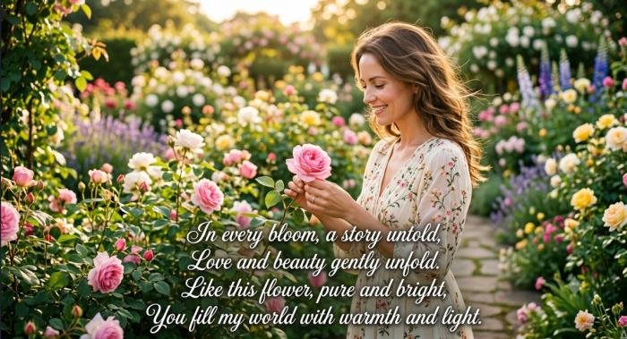 flower shayari in english