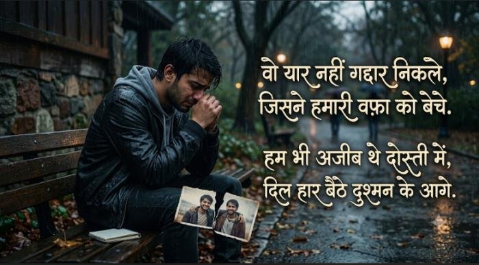 gaddar dost shayari