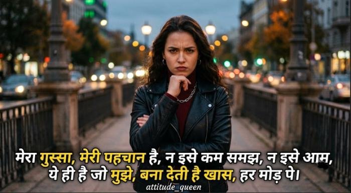 gussa female attitude shayari
