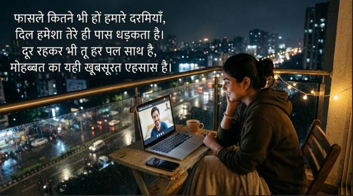 long distance relationship shayari